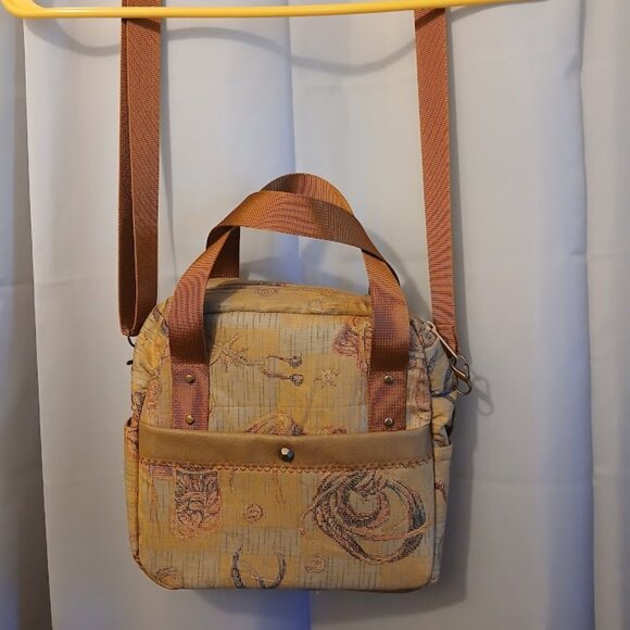 New Western Cowgirl Saddle Double handle Satchel Purse Shoulder Bag Brown Rust - Picture 13 of 15